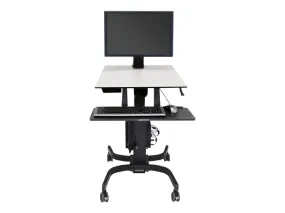 Ergotron Workfit-C Single Hd Sit-Stand Workstation - Cart For Lcd Display / Keyboard / Mouse / Cpu - Grey, Black - Scree