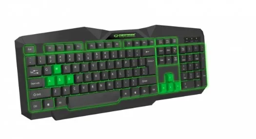 Esperanza Egk201g Keyboard Gaming Usb Qwerty Uk English Black, Green