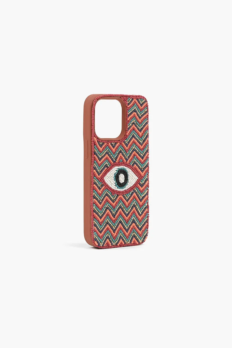 Evil Eye Good Luck Beaded Iphone 14Pro Case