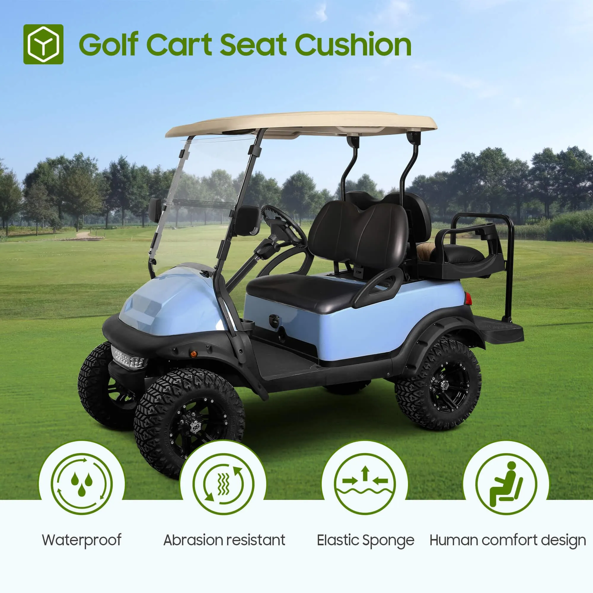 Golf Cart Front Seat & Backrest for Club Car Precedent - 10L0L