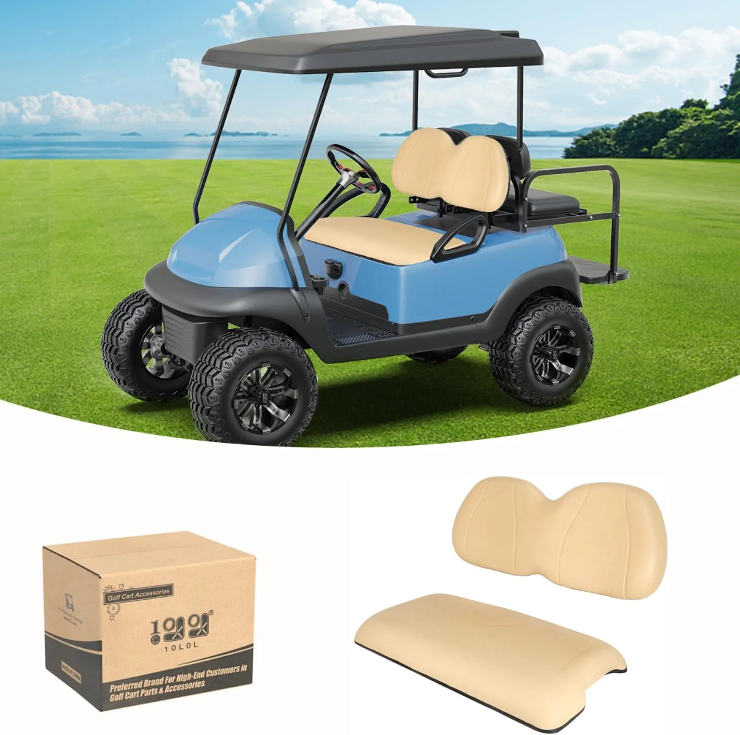 Golf Cart Front Seat & Backrest for Club Car Precedent - 10L0L