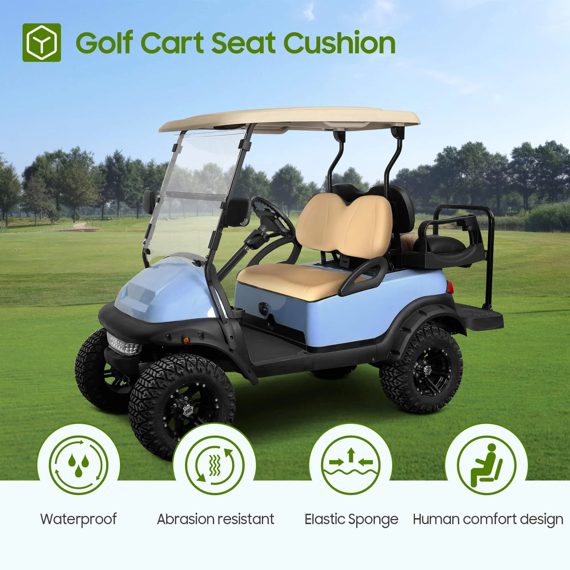 Golf Cart Front Seat & Backrest for Club Car Precedent - 10L0L