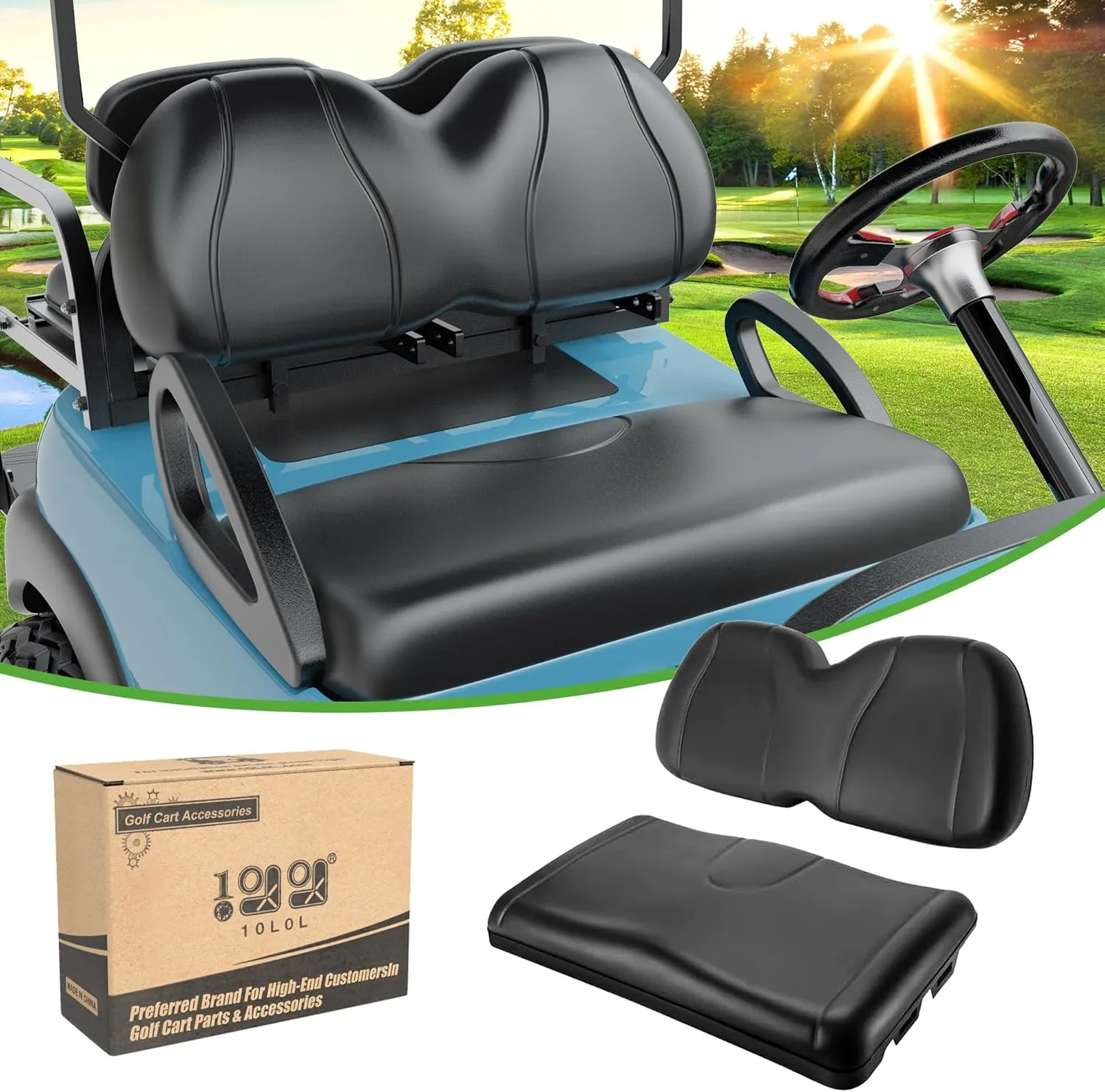 Golf Cart Front Seat & Backrest for Club Car Precedent - 10L0L