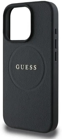 Guess PU Grained Classic Logo Case with MagSafe for iphone 16 Pro 6.3" Black - GHUMP16LPGHSMMK