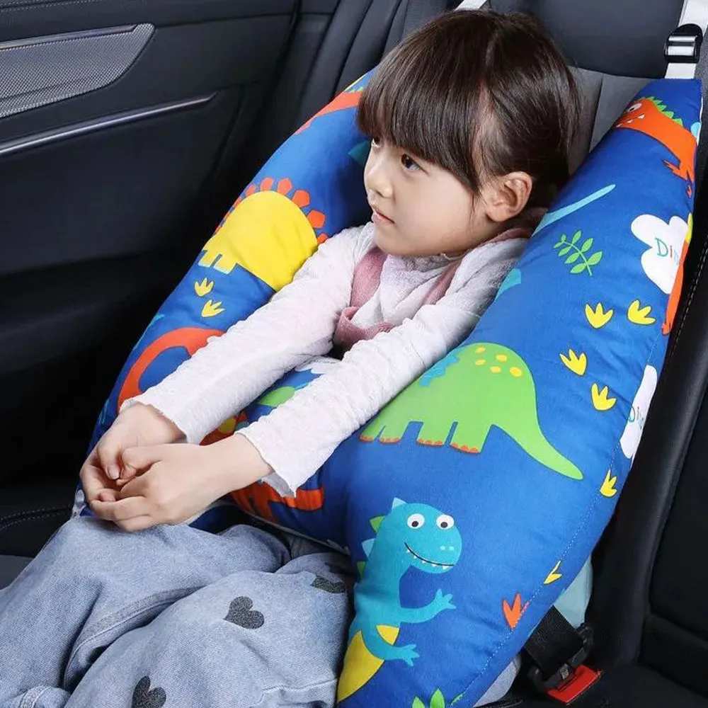 H-Shaped Kids Car Sleeping Head Support Pillow for Comfortable Journeys