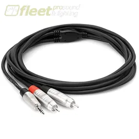 Hosa HMR-010Y 1/8S to 2 x RCA Pro Connector - 10 FT