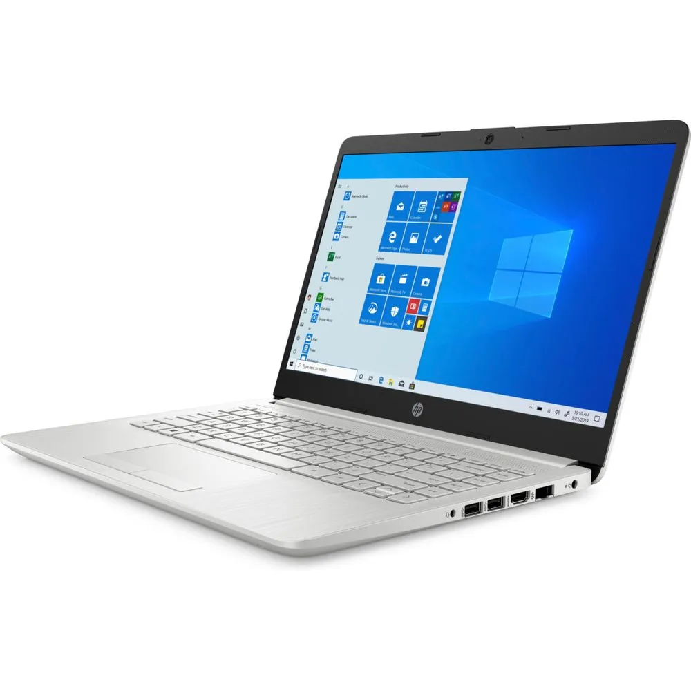 HP 14-cf2033wm 14" HD Laptop Pentium Silver N5030 1.1GHz Intel UHD Graphics 605 4GB RAM 128GB SSD Windows 10 Home Natural Silver