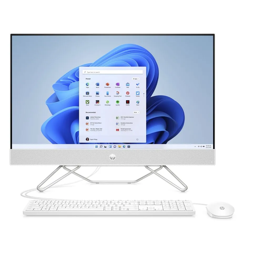 HP 24-cb0120 23.8" FHD Touchscreen Pentium Silver J5040 2GHz Intel UHD Graphics 605 8GB RAM 256GB SSD Win 11 Home Starry White