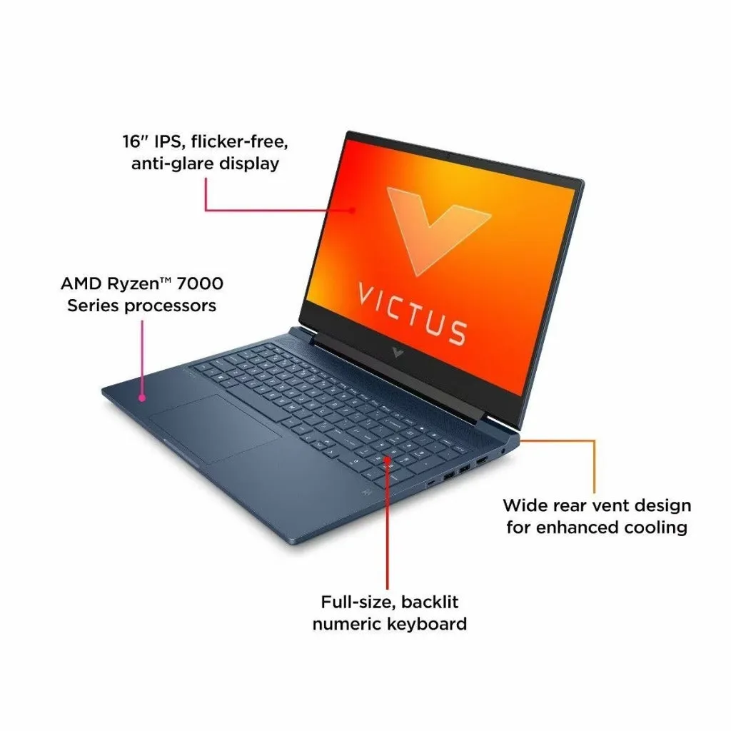 HP Victus 16-s0040/38AX/s1084/85AX 16.1" FHD Gaming Laptop (AMD Ryzen™ 5 7640HS / 8645HS | 16GB | 512GB SSD | RTX 4050)