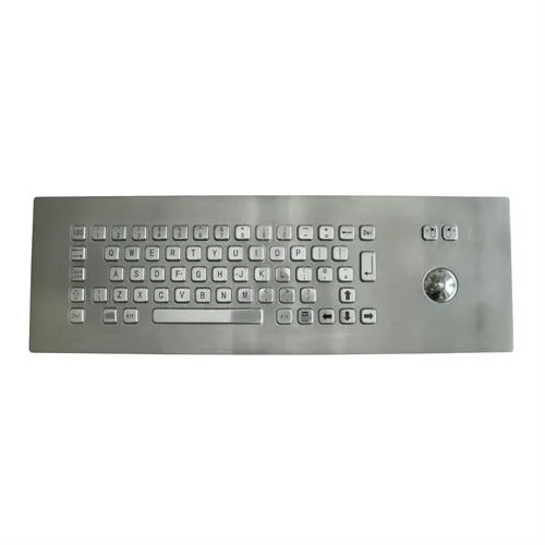 KBS-PC-I-3 Stainless Steel Keyboard with Integrated Trackball OEM