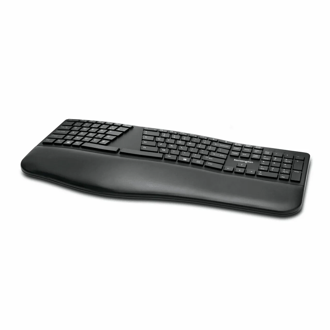 Kensington Dual Comfort Keyboard Split Keys Ergonomic Bluetooth|USB Wrist Rest