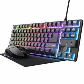 Keyboard with Gaming Mouse Trust 25227 Spanish Qwerty