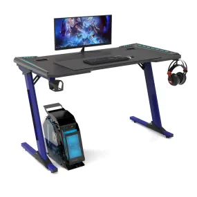 Large RGB Gaming Desk, Carbon Fiber, 140cm, Ergonomic, EKKIO