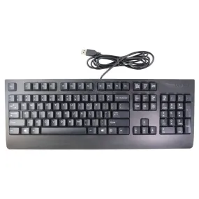 Lenovo Wired USB Keyboard for Windows PC & More - Black (KU-1619)