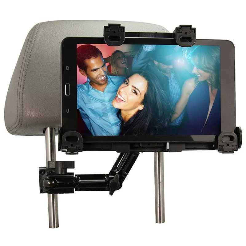 LockVise™ Locking Car Headrest Tablet Mount with Multi-Angle 8" Arm