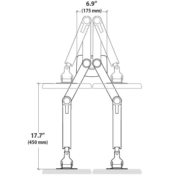 LX Dual Side-by-Side Monitor Arm