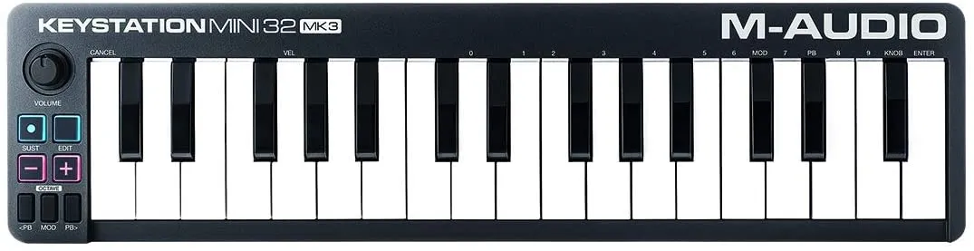 M-Audio Keystation Mini2 32 MK3 | Ultra Portable Mini USB MIDI Keyboard Controller | M Audio Edition and Xpand 2 by AIR Music Tech