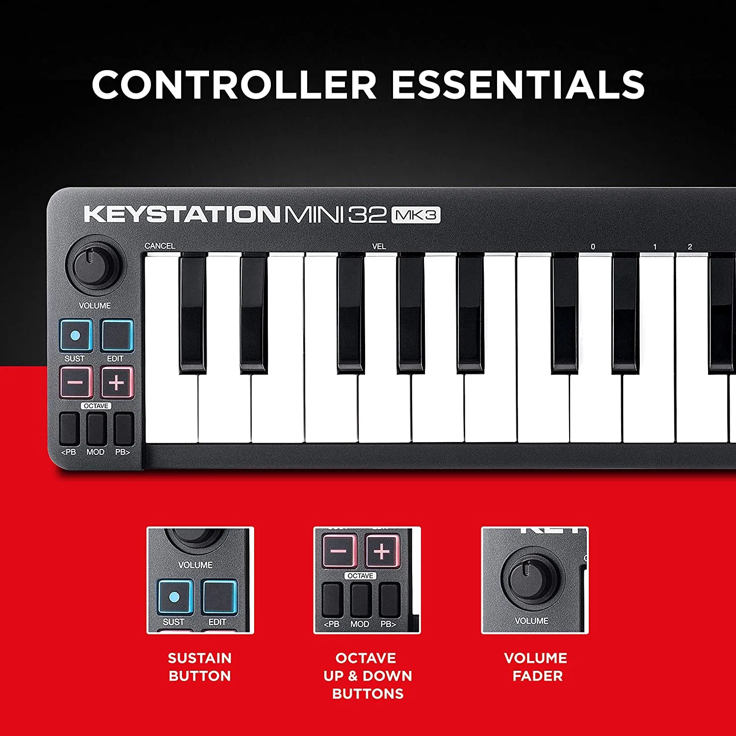 M-Audio Keystation Mini2 32 MK3 | Ultra Portable Mini USB MIDI Keyboard Controller | M Audio Edition and Xpand 2 by AIR Music Tech