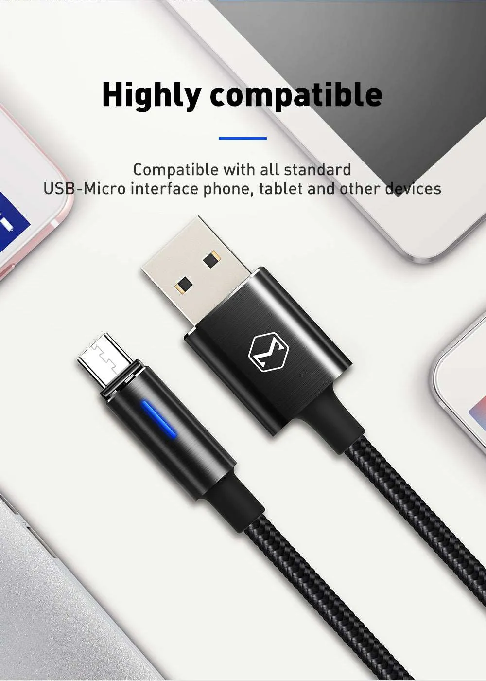 Mcdodo CA-616 | USB to Micro Mobile Cable | Auto Power Off