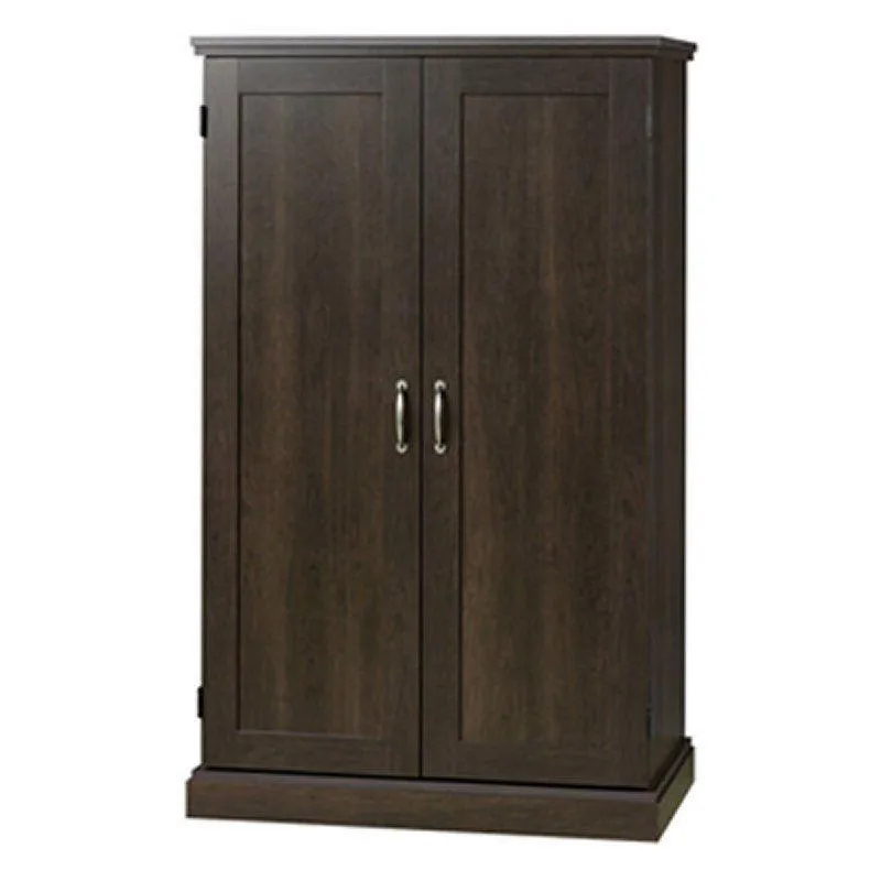 Medium Cherry Wood Finish Computer Armoire