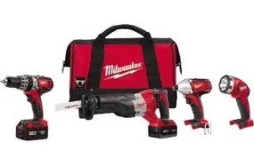 Milwaukee 2696-24 M18™ Lithium-Ion 4-Tool Cordless Combo Kit