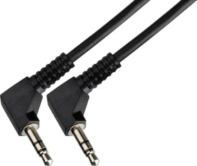 Mini Right Angle 3.5mm Stereo Male to Right Angle 3.5mm Stereo Male Audio Cable 3FT