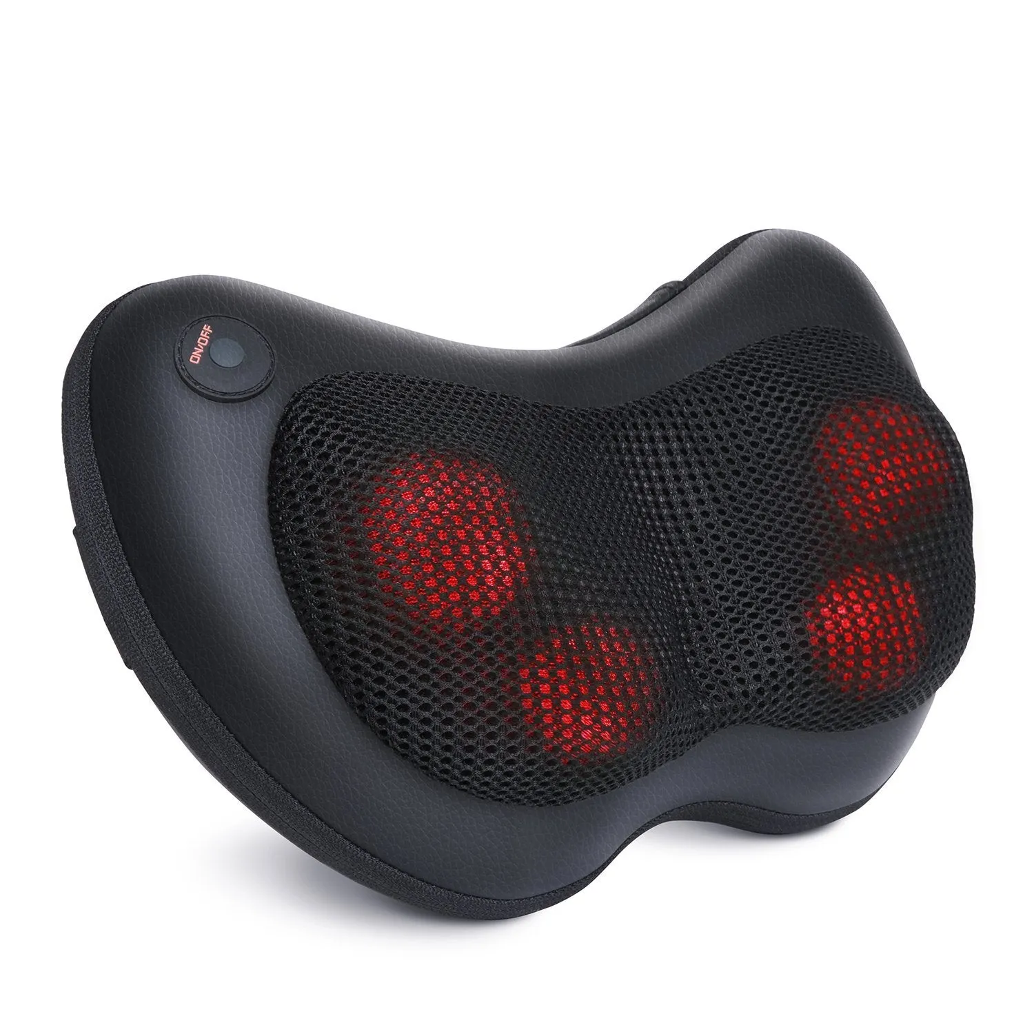 Naipo Neck & Back Massage Pillow with Heat Shiatsu Deep Kneading Massager