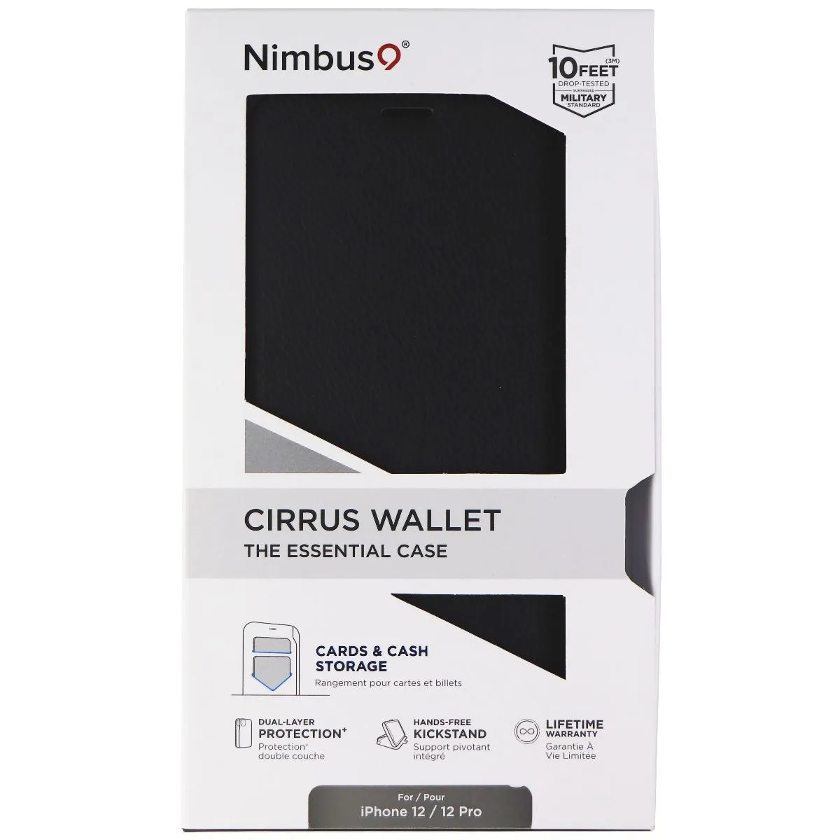 Nimbus9 Cirrus Wallet Essential Case for iPhone 12 Pro /12  - Saddle Black