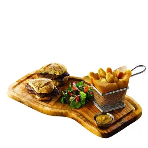 Olive Wood Serving Board W/ Groove 40 x 21cm Pack 1