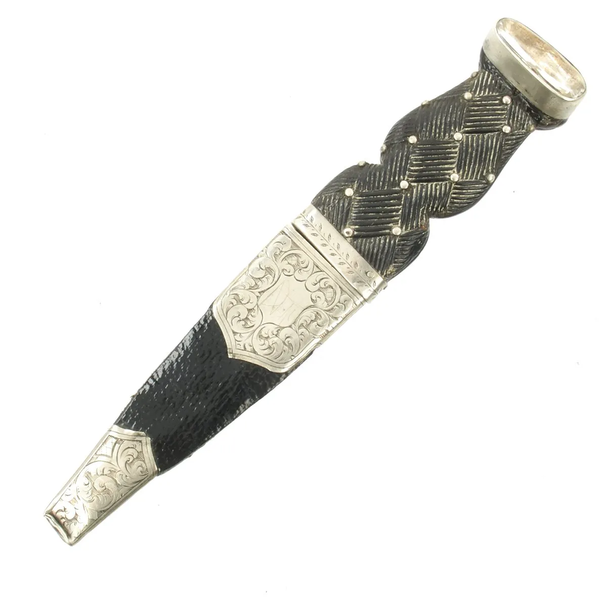 Original Georgian Era Scottish Skean Dhu Sock Knife with Scabbard - Sgian-dubh