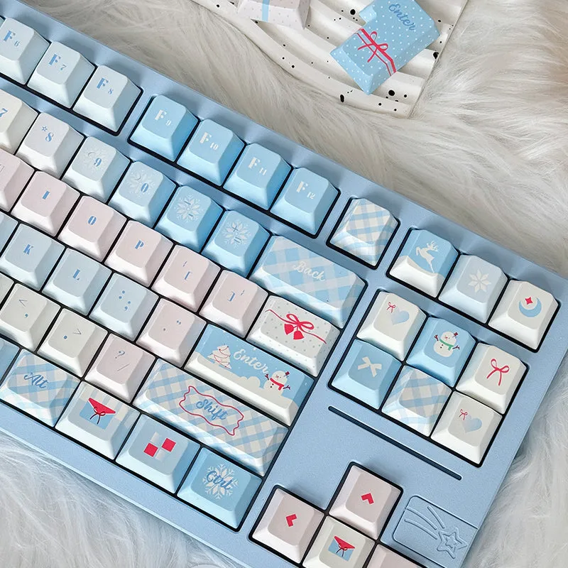 PIWIJOY In Winter Cherry Proflie Keycap Set 146 Keys Support Alice ISO