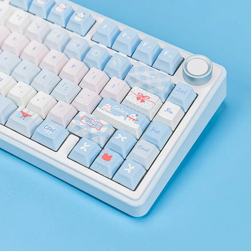 PIWIJOY In Winter Cherry Proflie Keycap Set 146 Keys Support Alice ISO