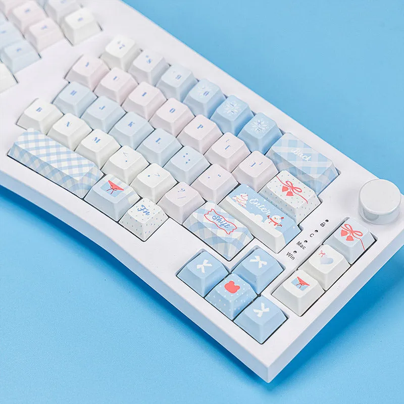 PIWIJOY In Winter Cherry Proflie Keycap Set 146 Keys Support Alice ISO