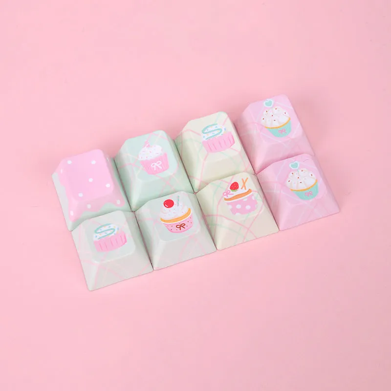 PIWIJOY Summer Dessert Cherry Proflie Keycap Set 146 Keys Support Alice ISO