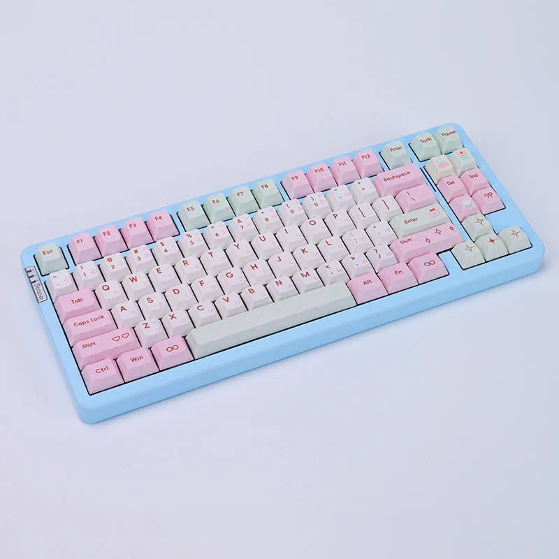 PIWIJOY Summer Dessert Cherry Proflie Keycap Set 146 Keys Support Alice ISO