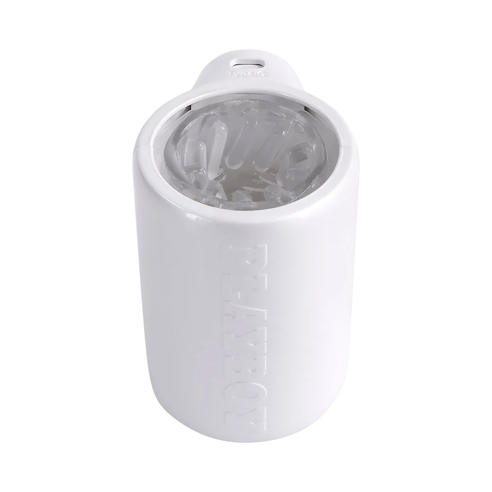 Playboy Spin Doctor Rechargeable Spinning Stroker TPE Sleeve White