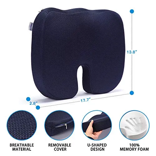 Pressure Relief Memory Foam Chair Cushion