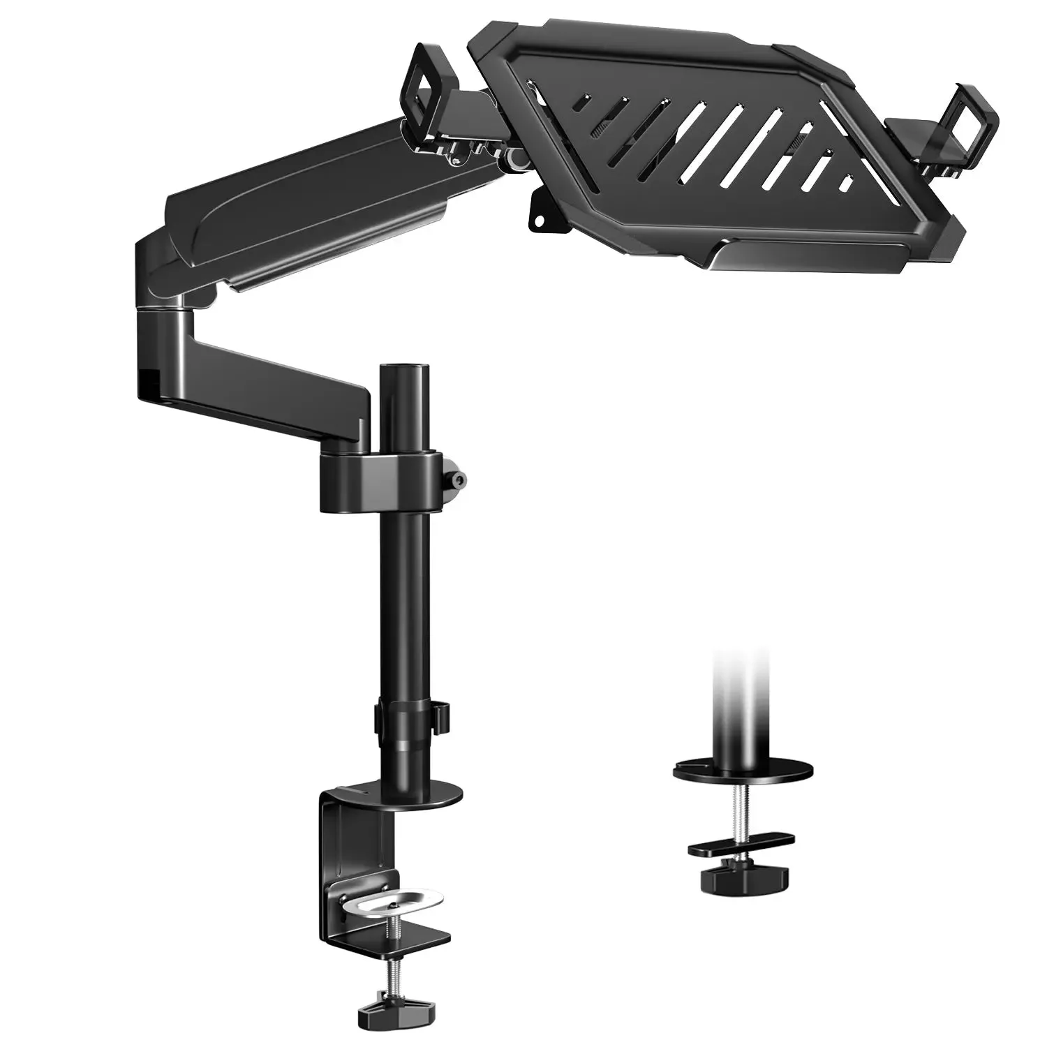 PUTORSEN Poled Monitor Arm with Laptop Mount for 17 to 32 Inch