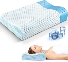 QUTOOL Memory Foam Cervical Sleeping Pillow for Neck Pain Relief