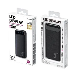 Remax WK Power Bank 20000mah Wp-163 Black