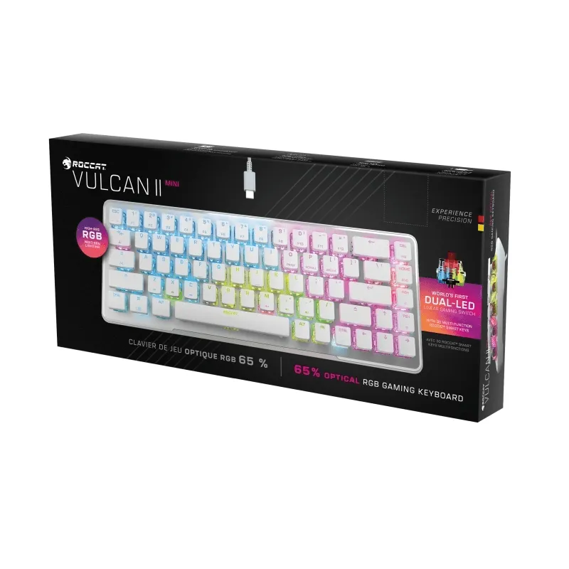 ROCCAT Keyboard Vulcan II Mini Optical Mechanical RGB Gaming White