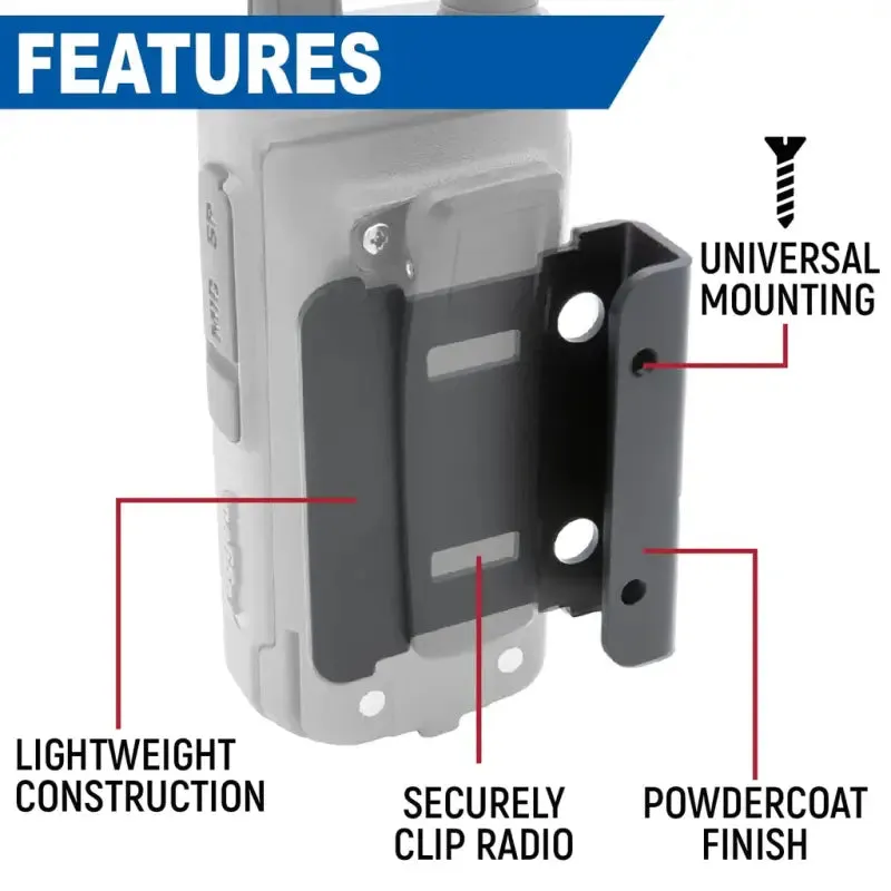 Rugged Radios Single Side Handheld Radio Mount for R1 / GMR2 / RDH16 / V3 / RH5R