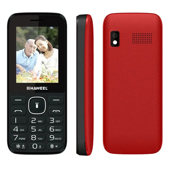 Russian English Keyboard elder Phone Big Speaker Haweel X1 2.4 inch 1500mAh Battery Dual SIM FM TF Torch BT GSM with Earphone