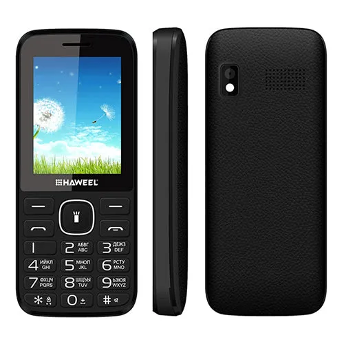 Russian English Keyboard elder Phone Big Speaker Haweel X1 2.4 inch 1500mAh Battery Dual SIM FM TF Torch BT GSM with Earphone