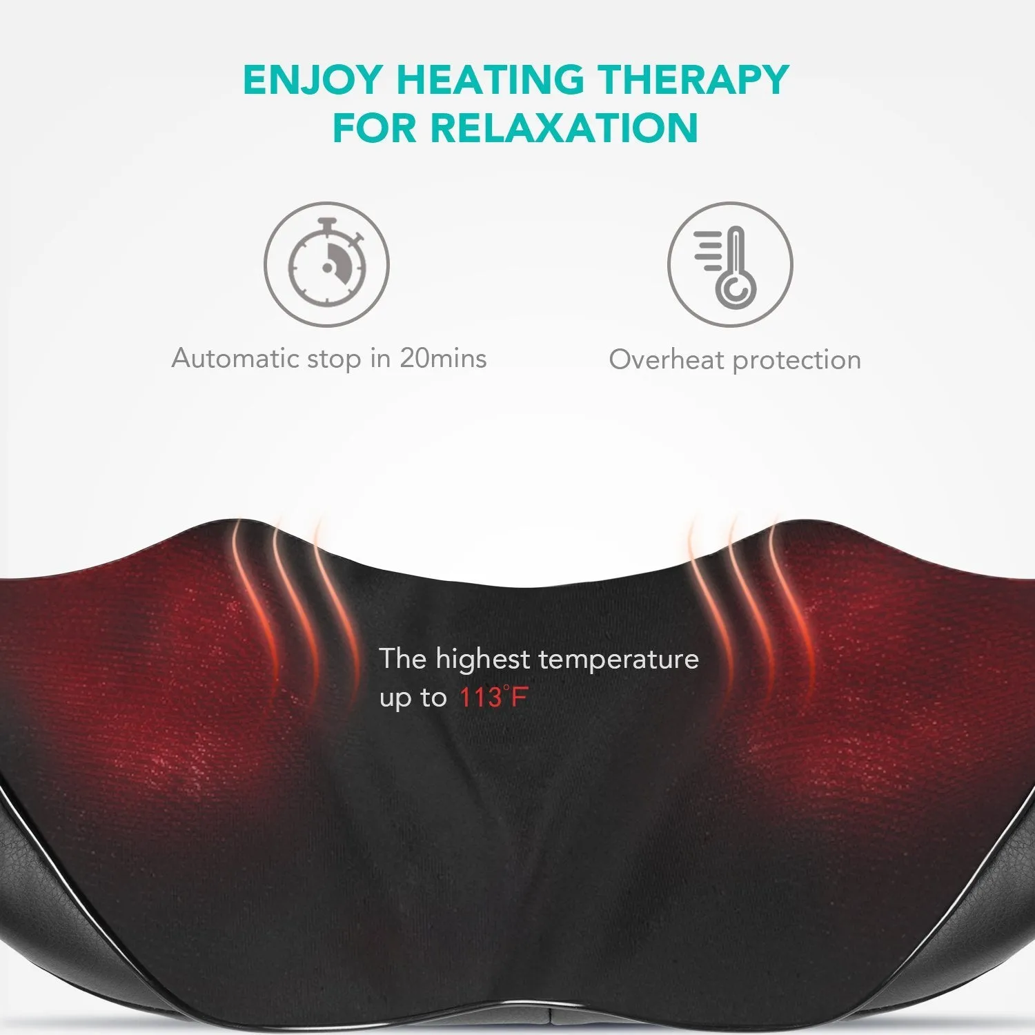 Shoulder & Neck Massager with Shiatsu Kneading Massage and Heat