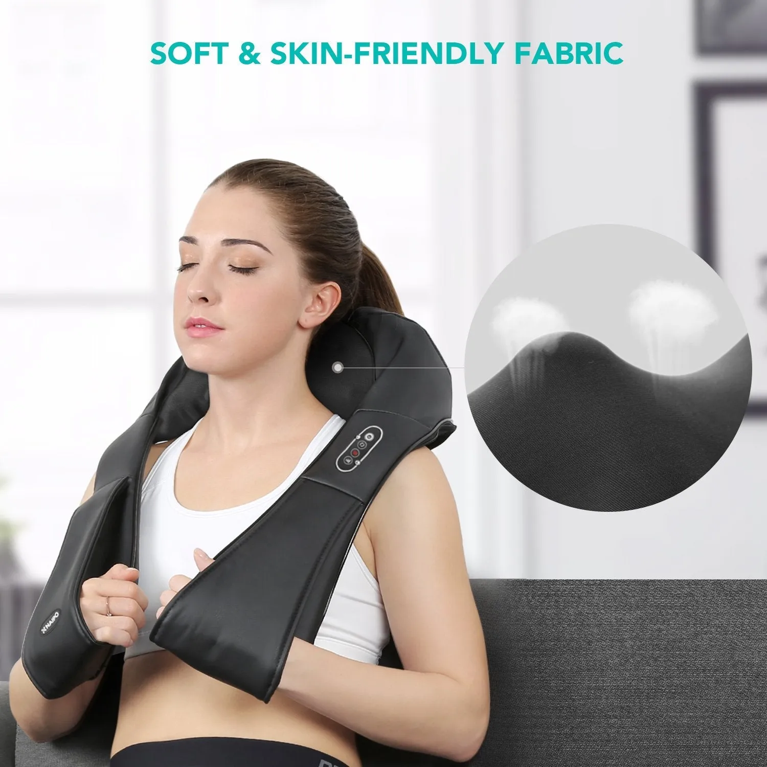 Shoulder & Neck Massager with Shiatsu Kneading Massage and Heat