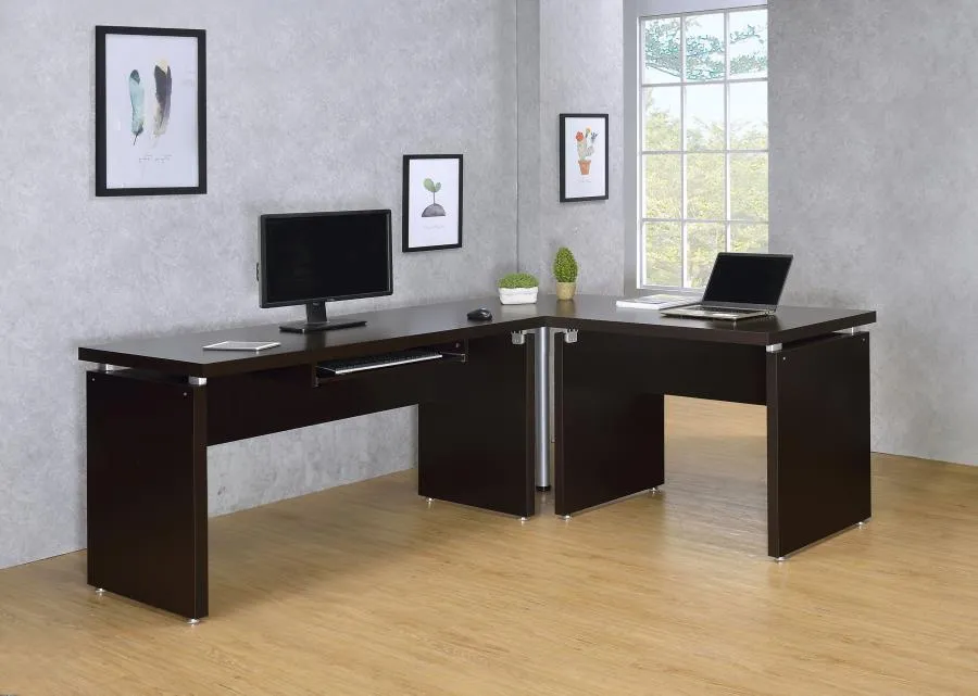 Skylar Brown L-shape Desk