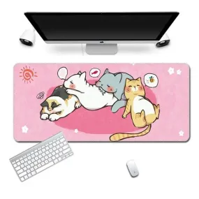 Sleepy Cats Gaming Keyboard and Mouse Pad