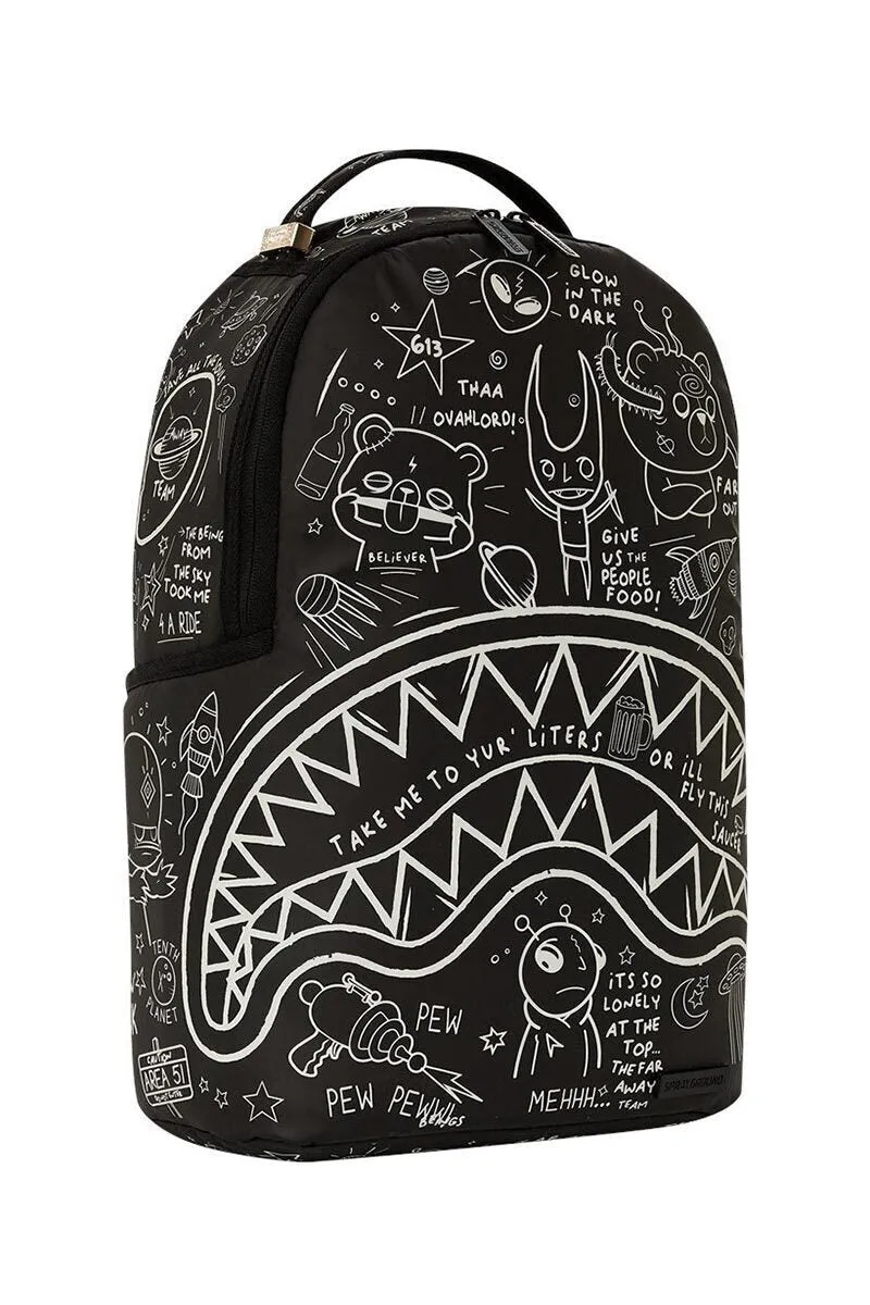 Sprayground Glow In Dark Intergalactic Doodles DLXS Backpack B5416