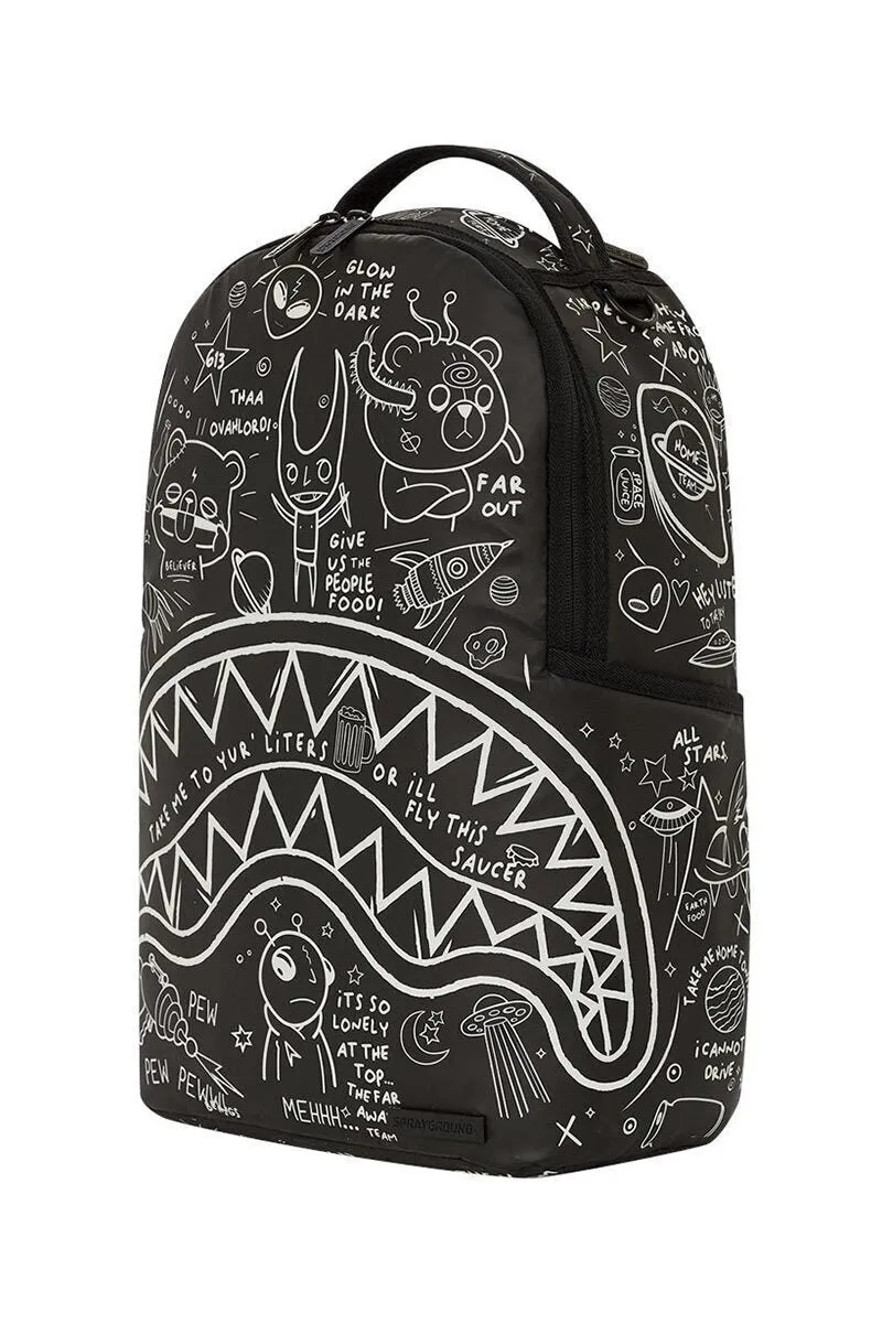 Sprayground Glow In Dark Intergalactic Doodles DLXS Backpack B5416